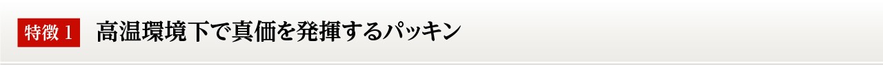 高温環境下で真価を発揮するパッキン